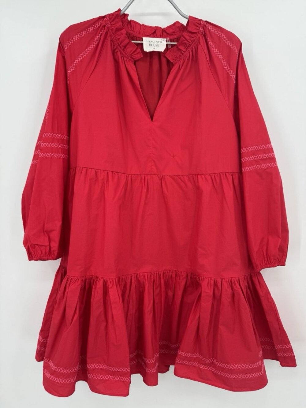 Hyacinth House by Tuckernuck Red and Pink Crossley Mini Dress size M Medium NWT*